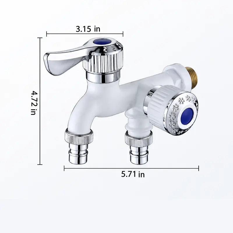 💧 Dual-Outlet Faucet for Washing Machine and Garden