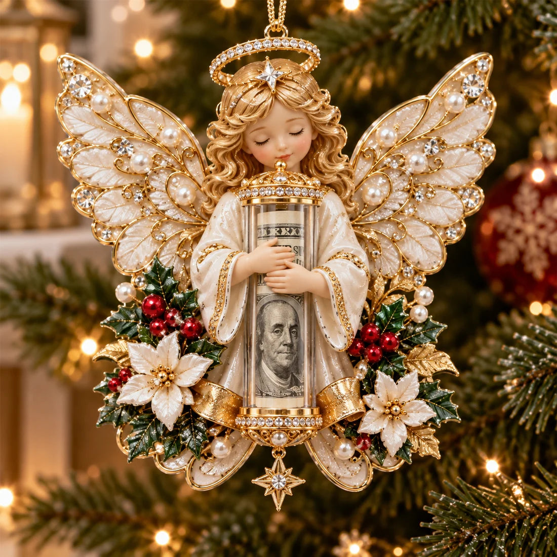 🎄 ✨ Christmas Angel Cash Holder Ornament