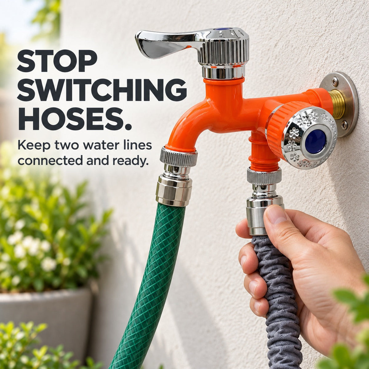 💧 Dual-Outlet Faucet for Washing Machine and Garden