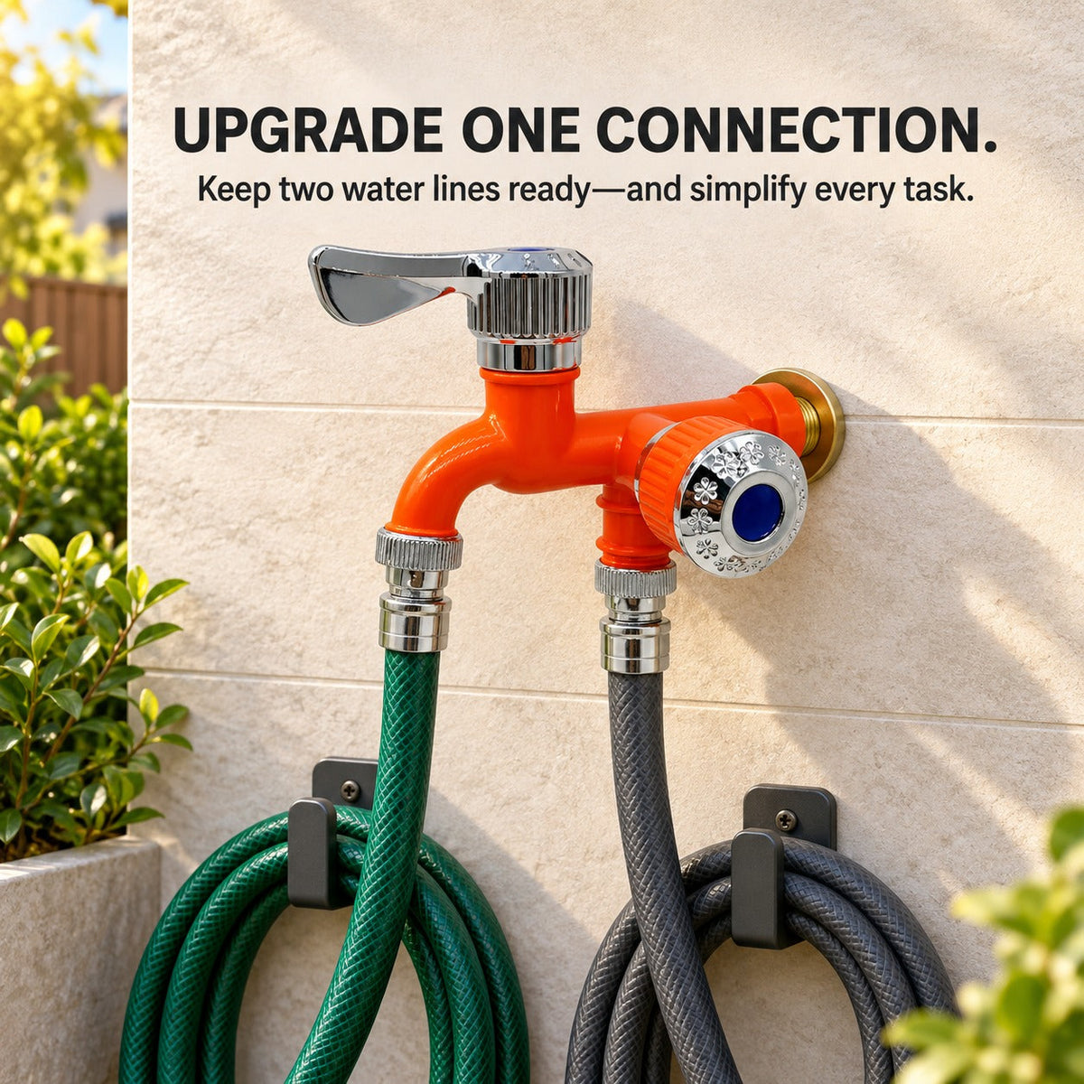 💧 Dual-Outlet Faucet for Washing Machine and Garden