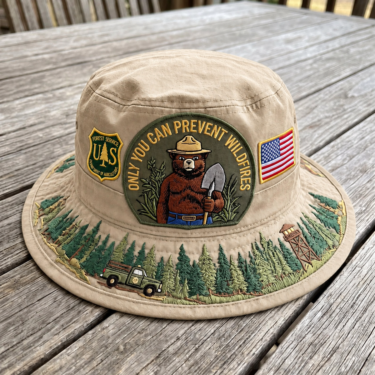 🇺🇸 Last Day Promo: 49% OFF - 🐻USFS Only You Can Prevent Wildfires Boonie Hat🌲