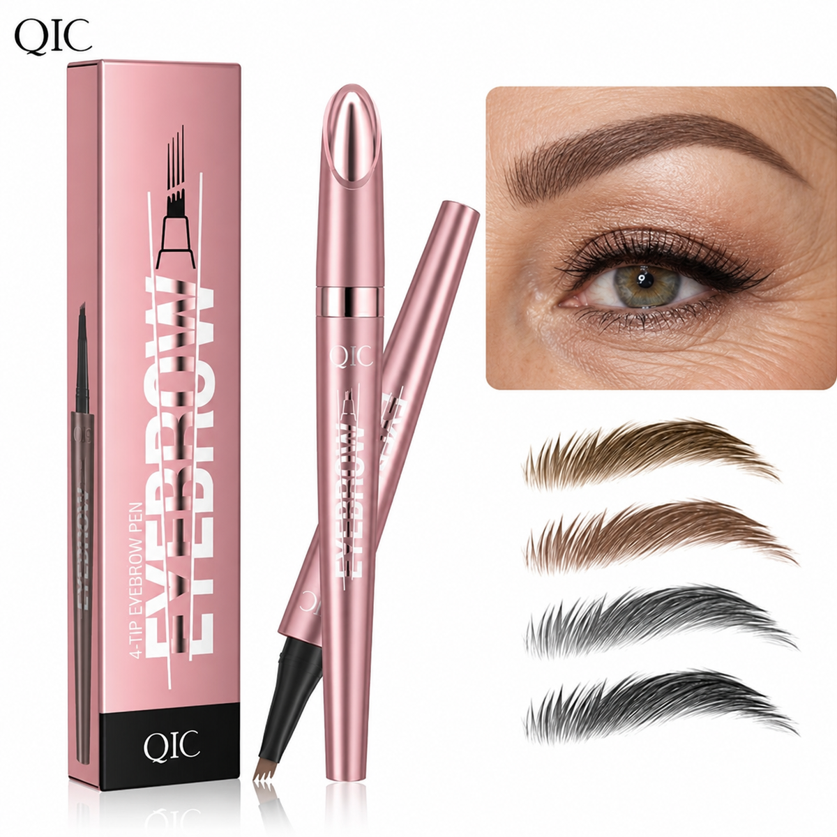 🖌️ Waterproof Micro-Fork Brow Pencil – Natural Hair-Like Brows