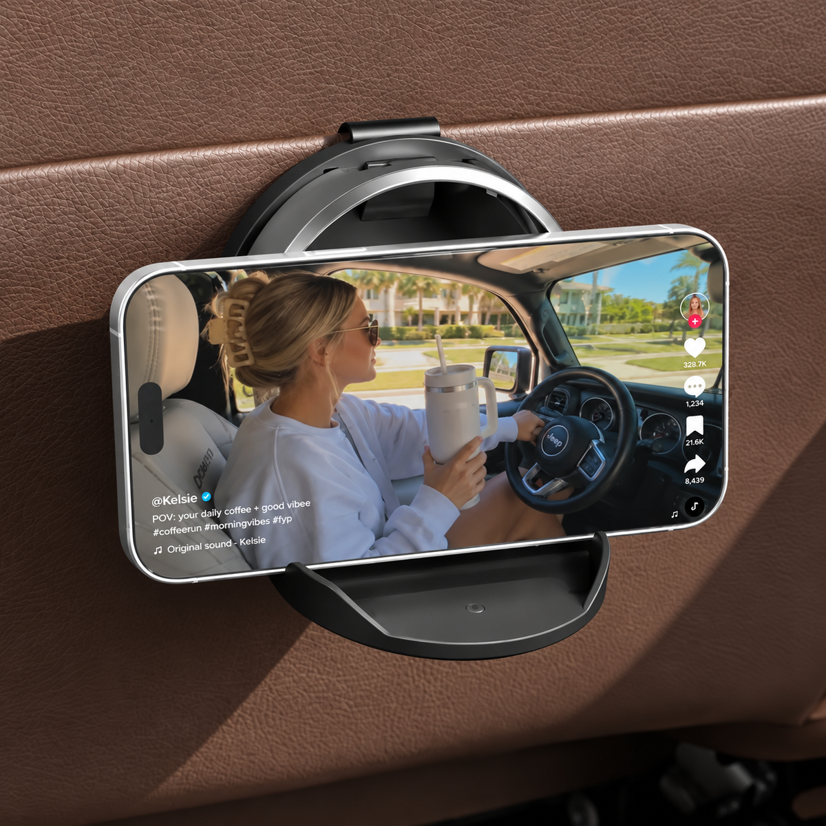 Car Door Cup Holder – Foldable In-Car Storage Organizer