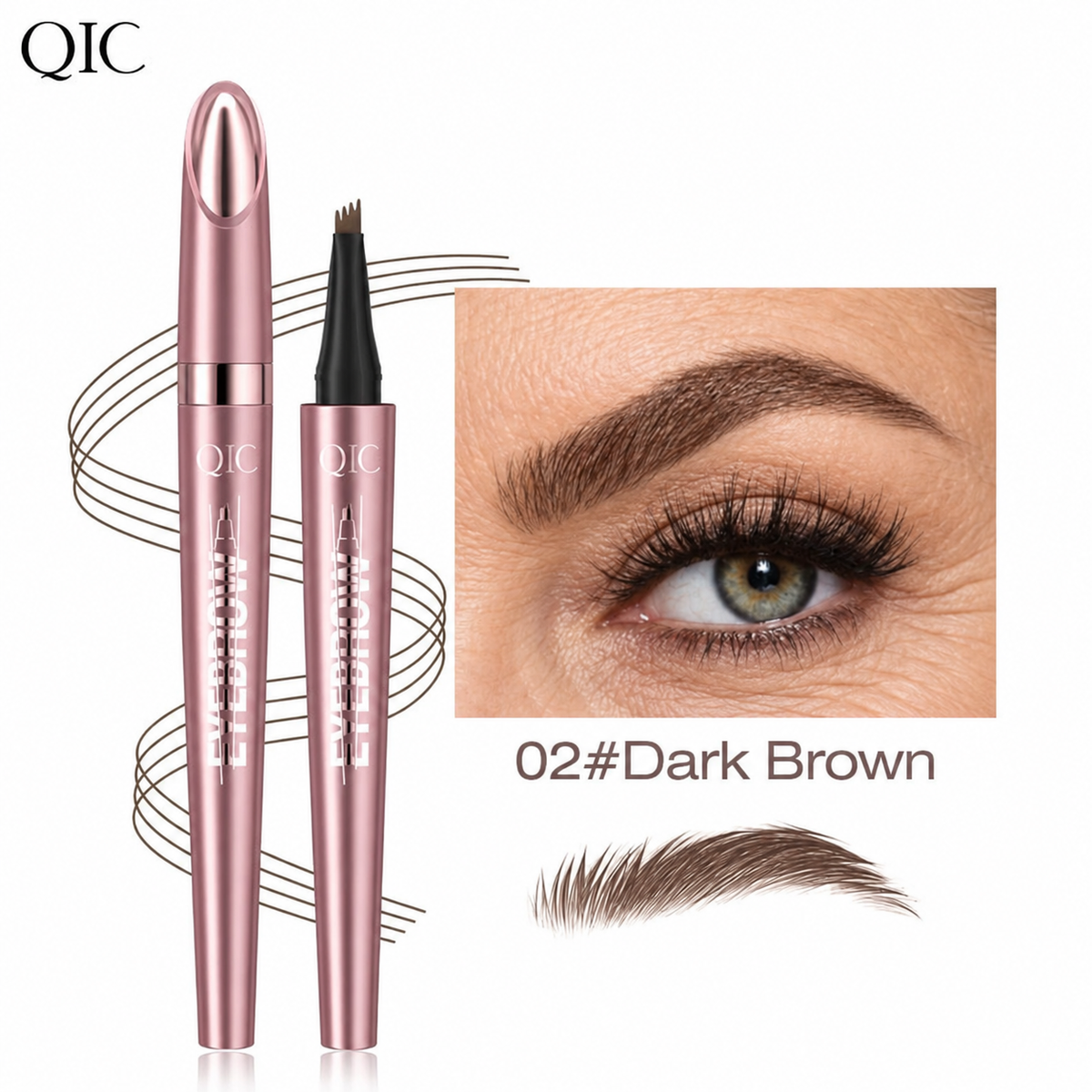 🖌️ Waterproof Micro-Fork Brow Pencil – Natural Hair-Like Brows
