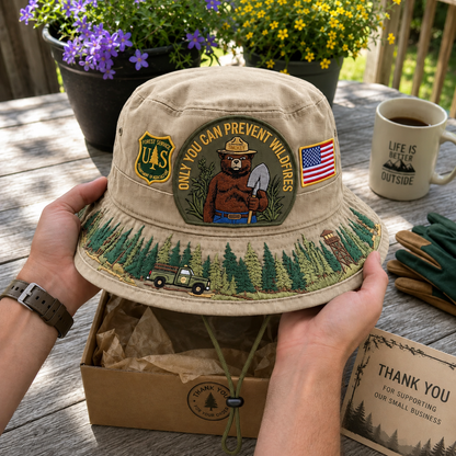 🇺🇸 Last Day Promo: 49% OFF - 🐻USFS Only You Can Prevent Wildfires Boonie Hat🌲