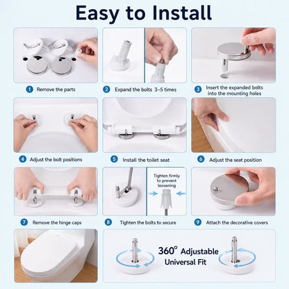 🚽 Universal Toilet Seat Expansion Bolts | Stop Wobbly Loose Toilet Seats
