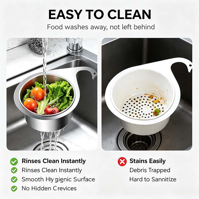 BUY 1 GET 1 FREE💧🦢Stainless Steel Swan Sink Strainer Basket