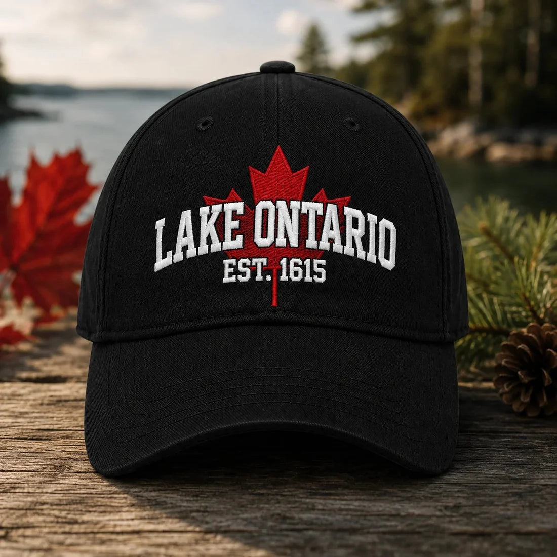 Last Day Promo: 49% OFF - 🍁Lake Ontario Forever – Heritage Embroidered Cap (🧢100% Cotton)