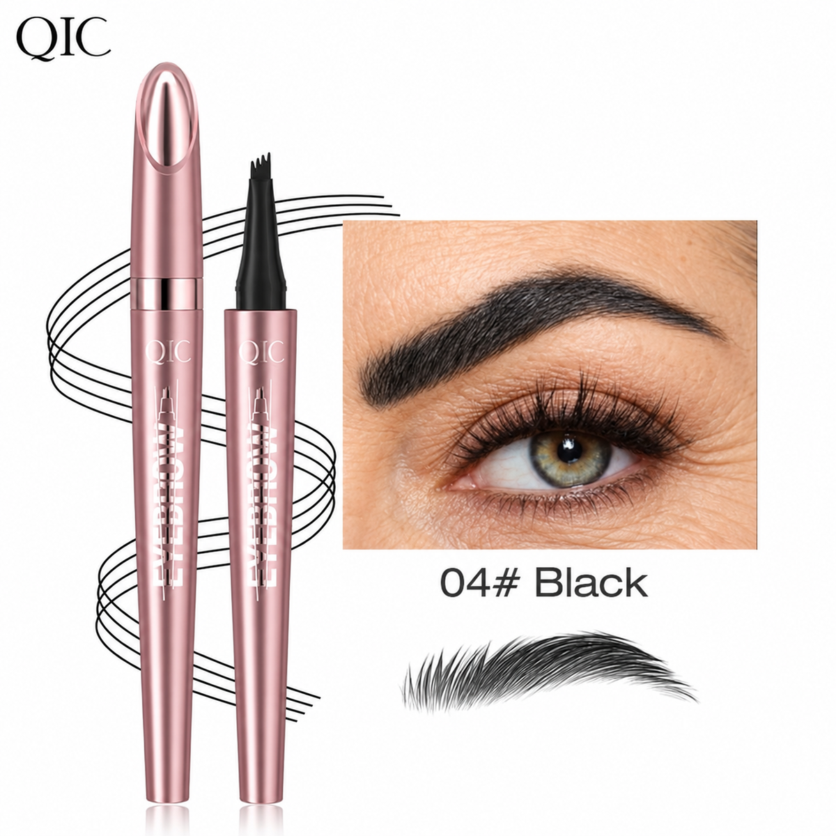 🖌️ Waterproof Micro-Fork Brow Pencil – Natural Hair-Like Brows