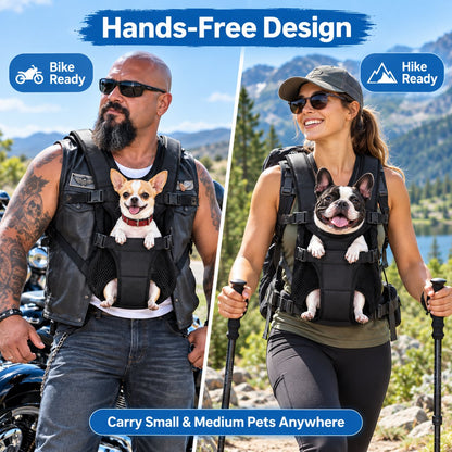 🐶 Pet Front Carrier Backpack – Comfortable Hands-Free Travel for Your Furry Friend