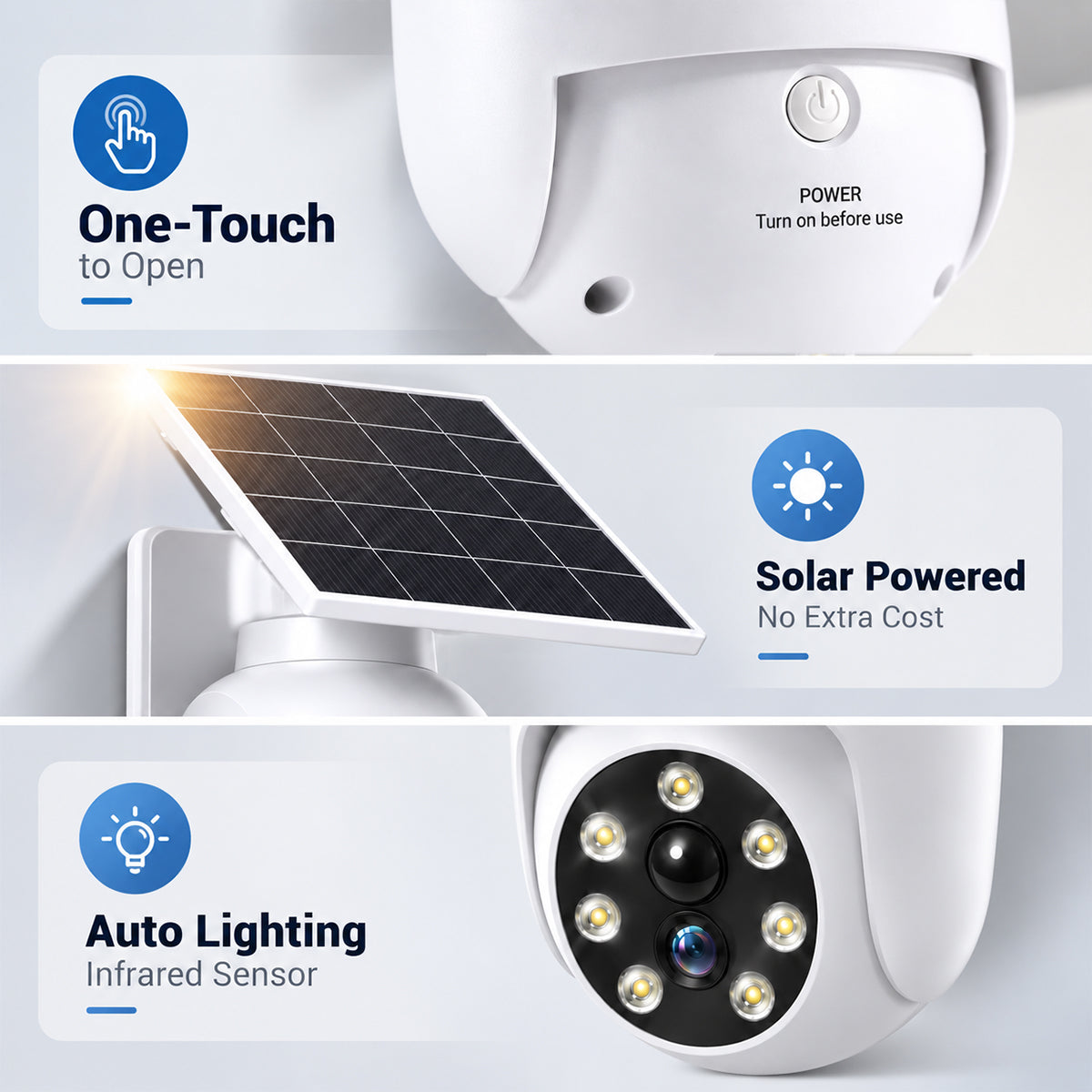 ⏰Solar-Powered Simulated Surveillance Camera Street Light