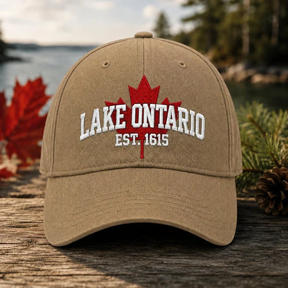 Last Day Promo: 49% OFF - 🍁Lake Ontario Forever – Heritage Embroidered Cap (🧢100% Cotton)