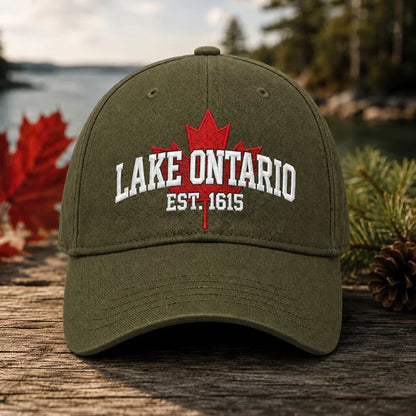 Last Day Promo: 49% OFF - 🍁Lake Ontario Forever – Heritage Embroidered Cap (🧢100% Cotton)