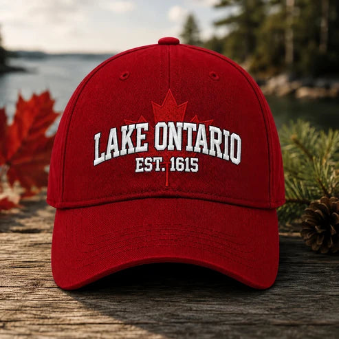 Last Day Promo: 49% OFF - 🍁Lake Ontario Forever – Heritage Embroidered Cap (🧢100% Cotton)