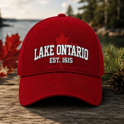 Last Day Promo: 49% OFF - 🍁Lake Ontario Forever – Heritage Embroidered Cap (🧢100% Cotton)