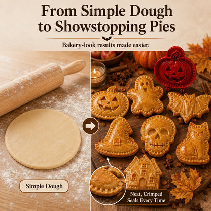 🎃 Halloween Mini Pie Mold Set - 8 Piece Halloween Mini Hand Pie Mold Set