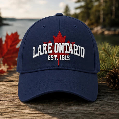 Last Day Promo: 49% OFF - 🍁Lake Ontario Forever – Heritage Embroidered Cap (🧢100% Cotton)