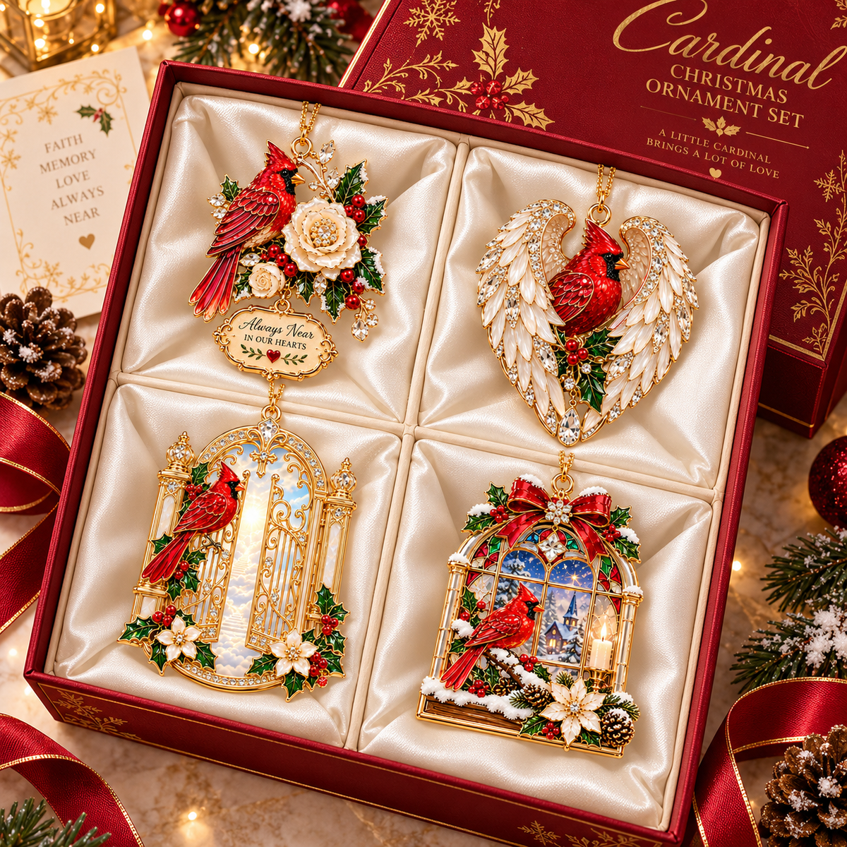🎅 2026 Christmas Gift 49% Off--Cardinal Christmas Ornament –  Red Bird Holiday Keepsake, Meaningful Memorial Gift for Family & Loved Ones