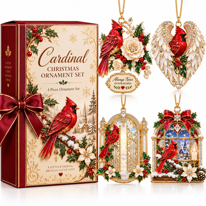 🎅 2026 Christmas Gift 49% Off--Cardinal Christmas Ornament –  Red Bird Holiday Keepsake, Meaningful Memorial Gift for Family & Loved Ones