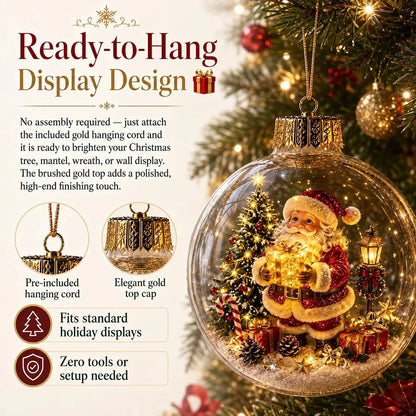 Lighted Christmas Diorama Globe Ornament