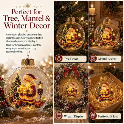 Lighted Christmas Diorama Globe Ornament