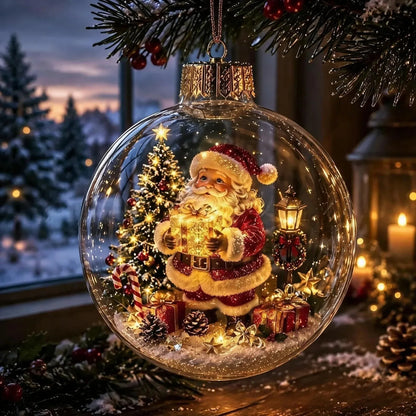 Lighted Christmas Diorama Globe Ornament