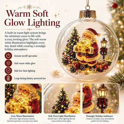 Lighted Christmas Diorama Globe Ornament